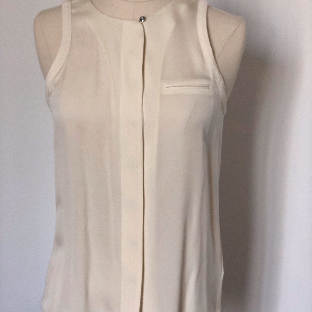 Halston Heritage Back Insert Tank Top